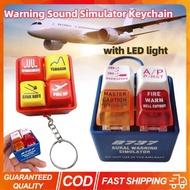 2PCS Airplane Alert Keychain Warning Sound Simulator Keychain with LED Light for Emergencies Pilot O