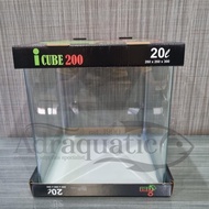 AQUARIUM BENDING ICUBE 200 KANDILA 26X26X30CM AKUARIUM KACA LENGKUNG