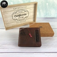 Limited Time Special~｜LEE Timberland Armani Camel Men Wallet Leather （with box）lelaki dompet smart quality baik gift 男士