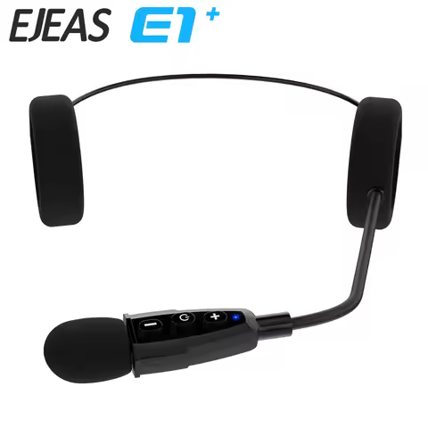 EJEAS E1+ Motorcycle Helmet Headset Moto Helmet Wireless Bluetooth Earphone Headphone Speaker
