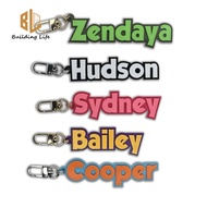 Personalized Name Keychain Custom Name Tag for Book Bag Tag Luggage Tag Diaper Bag Custom Keychain C