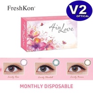 ( 2 PCS ) Freshkon 4 in Love Monthly Disposable Cosmetic Color Contact Lenses 1/3