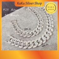 New Design Original 925 Silver 420/480 JL Bracelet Bangle For Men | Gelang Tangan Bangle Lelaki Perak 925 | Ready Stock