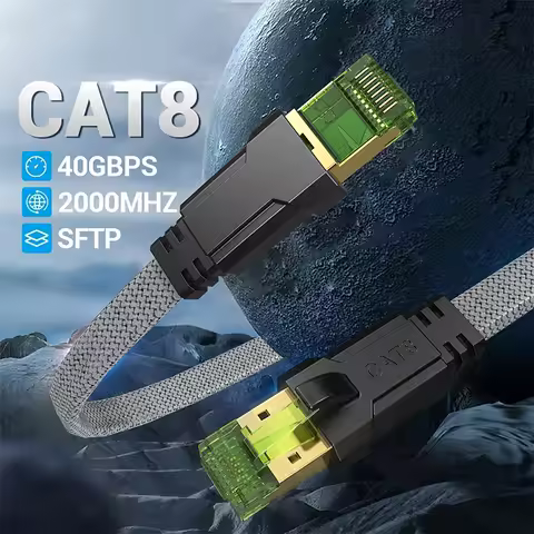 CYANMI Cat8 Ethernet Cable STTP 40Gbps 2000MHz Cat 8 RJ45 Network Lan Patch Cord for Router Modem In