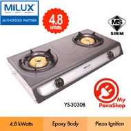 Milux Gas Cooker 2 Burner Stove (4.8kW) YS-3030 / YS-023