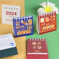 Cheesenm Mini Calendar 2024 Desk Accessories Cute Desk Gadgets Daily Scheduler Calendar Planner Calendar Office Supplies SG