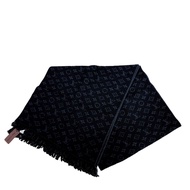 【二手】LOUIS VUITTONLouis Vuitton M70520 Monogram 經典圍巾 黑色