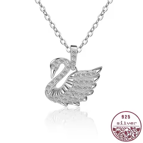 2020 hot new arrival arrives s925 sterling silver 5A zircon super shining fresh cute wind swan-shape
