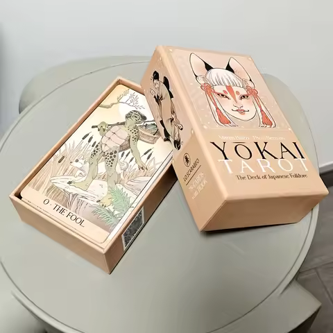 12*7cm Yokai Tarot Deck 78 Pcs Cards Rooted In Japanese Folklore Printed on 350GSM Embossed Cardstoc