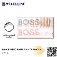 RAK PIRING DAN GELAS GANTUNG P90L + TATAKAN MODELINE 90 CM