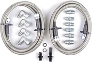 ZHSYMX 6AN 70" Transmission Cooler Hose Kit for GM Chevy Transmission 4L80E TH350 TH400 4L60E 700R4 