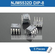 5pcs/lot Original 5532D 5532DD JRC NJM5532D NJM5532DD DIP-8 High Precision Dual Low-Noise Operationa