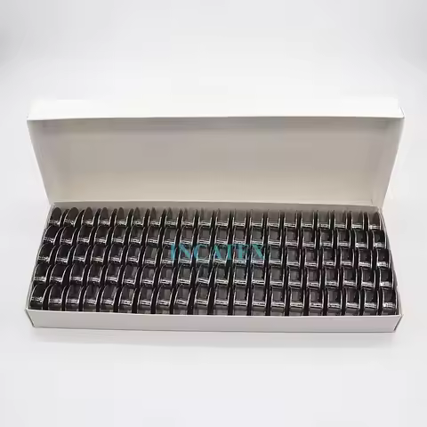 100 Pcs Hook & Gear KY Stainless Steel Bobbins Bevel 1.6G Jumbo 1.6 Times For Tajima Barudan SWF Fei