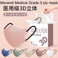 MORANDI Medical Adult / Teenage Disposal Mask 3ply 莫兰迪色系3D款 3层医用成人口罩