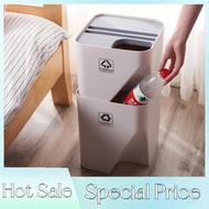 Stackable Kitchen Trash Can Recycle Bin Sorting Trash Bin Household Dry Wet Separation Waste Bin Rub