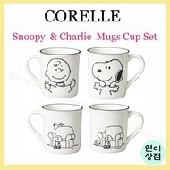 corelle  snoopy charlie mugs cups set peanuts snoopy coffee mugs cups