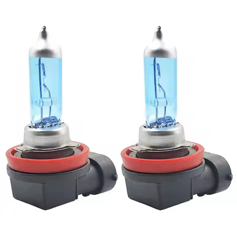 1/2Pcs H11 Halogen Headlight Car Light Hi/Lo Beam 6000K 12V 55W 100W Super Bright Cool Blue Hyper Wh