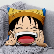 沐瑾海贼王抱枕玩偶路飞索隆娜美周边午睡靠枕头靠垫手办学生日礼物 2-双面同图 45*45公分