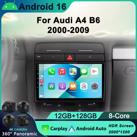 For Audi A4 B6 B7 S4 B7 B6 RS4 SEAT Exeo 2008-2012 Car Radio Multimedia Video Player Navigation GPS 