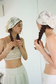 MAGARINES [พร้อมส่ง] - Fimue Lace Bra บราลูกไม้ซีทรูสายปรับได้