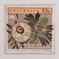 (AD) Australian Stamp 1986 Bicentenary of Australia Settlement - Cook's Voyage (4) - Banksia serata 