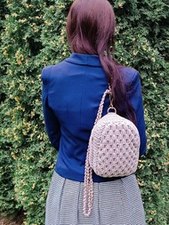 米色背包針織手工包適合小學生的禮物