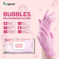 BERGAMOT BUBBLES NITRILE GLOVES S/M/L 30S