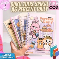 A5 SPIRAL PERCENT DAILY NOTEBOOK SPIRAL A5 PERCENT DAILY CUTE UNIQUE CUTE A5 PERCENT DAILY CUTE BOOK
