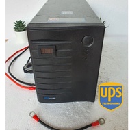 UPS 600Watt Modifikasi Timer dan Fan Sensor Suhu AKI 2 x 12V 7A- 200A 24jam