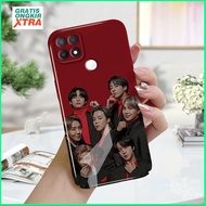 Feilin Acrylic Hard case Compatible For OPPO A15 A15S A17 A17K A31 2020 A57 2022 A58 A77 A77S A78 5G aesthetics Phone casing Korean Star Pattern BTS Accessories hp casing cassing full cover