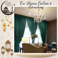 #B12 Ready Made Curtain 99%Blackout Siap Jahit Langsir(Free Eyelet/Hook)Langsir RAYA Kain Tebal 100%Polyester Blackout