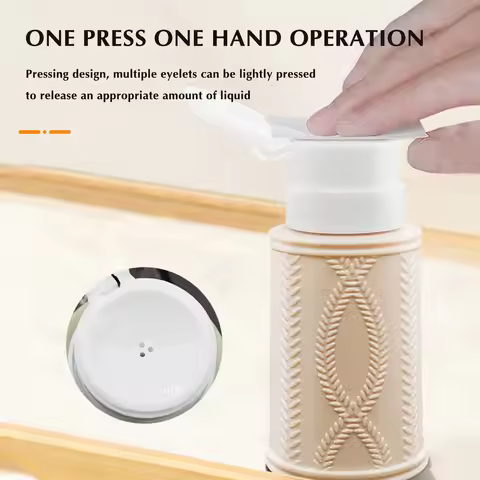 Nail Polish Remover Dispenser Refillable Bottles Empty Press Pump Dispenser Nail Art Polish Remover 