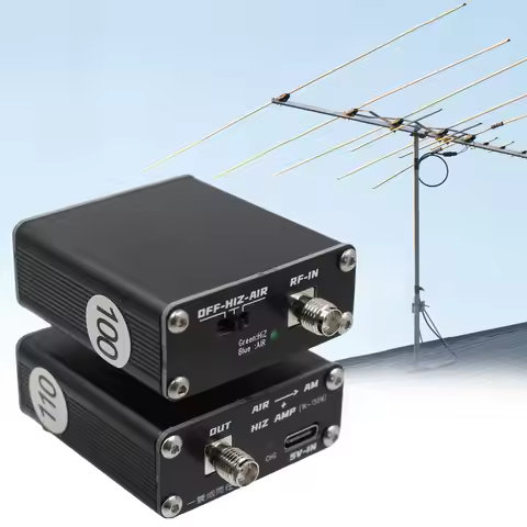 118MHz -138MHz aviation band AIR frequency converter To Shortwave HF band + high resistance amplifie