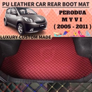 PERODUA MYVI (2005-2011) CAR ACCESSORIES REAR BOOT TRAY TRUNK CARGO PU LEATHER CAR BOOT BONET CUSTOM