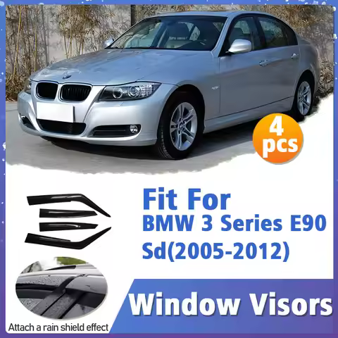 Window Visor Guard for BMW 3 Series E90 Sd 2005-2012 Vent Cover Trim Awnings Shelters Protection Sun