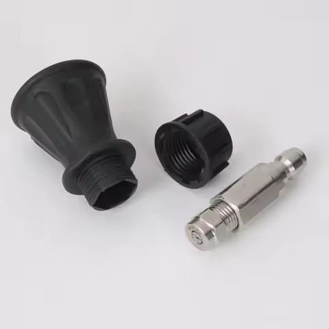 Stainless Steel Pressure Washer Nozzle Set with Rubber Cover and 25 Degree 40 Degree Spray Tips for 