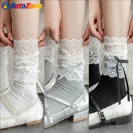 [Fast Shipping] 1/2/3 Pairs - Bow Trim Lace Socks Y2K Lolita Sweet Women's Socks Stackable Loose Fit