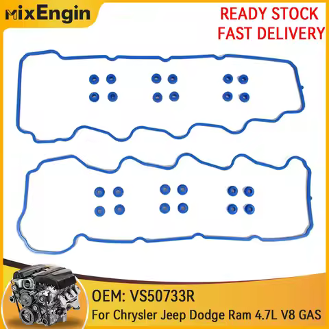 Engine Valve Cover Gasket Set Fit 4.7 L V8 GAS For Chrysler Jeep Grand Cherokee Dodge Ram 1500 EVA E