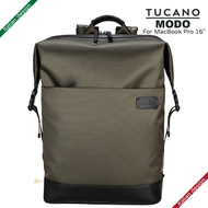 TUCANO - MODO PREMIUM 皮革細節商務背包 適用於 MacBook Pro 16" - 綠色｜意大利設計