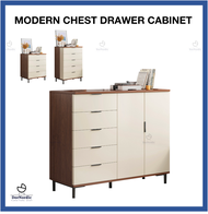 DorNordic Modern Sideboard Chest Drawer 5 Drawer Cabinet | Storage Cabinet | 4 Drawer Sideboard | Ka