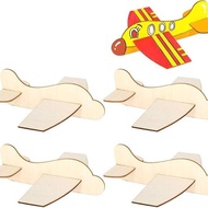 Yours MO-4PCS Blank Wood Aircraft Assemble Plane Toy Balsa Airplanes Assemble Airplane Toys Airplane
