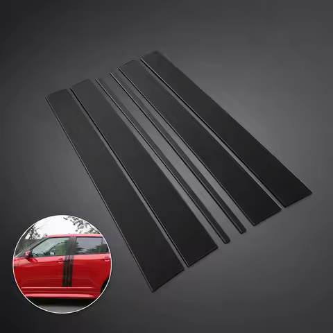 6PCS Polished Pillar Posts For Suzuki Swift 5-Door 2005-2016 Door Window Trim Stickers Car Exterior 