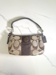 Coach 啡色老花單肩 腋下包手提袋 日本中古二手