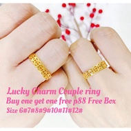 lucky charm couple ring p88 size 6 7 8 9 10 11 12