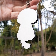 手工木作創意鑰匙圈 比熊 A款