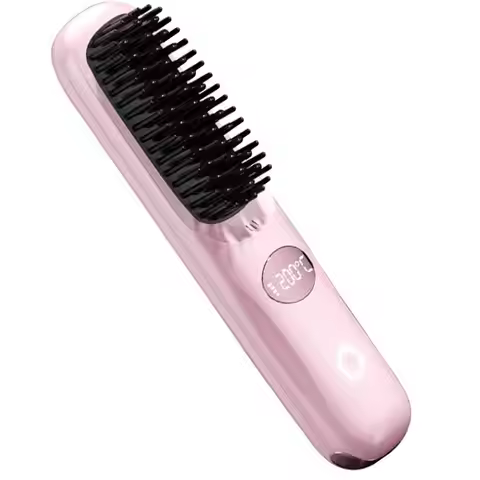 Hair Straightener Brush USB Charging Smoothing Hair Brush Portable Hair Straightener Hair Straighten