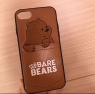 i7小隻熊熊遇見你大大手機殼可以裝悠遊卡棕色#大地色（近全新