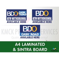 BDO CASH AGAD SIGNAGES