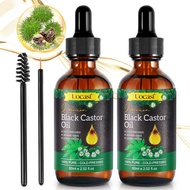 Jamaican Black Castor Oil 2PCS, 100% Natural Organic Cold Pressed Unrefined Castor Oil, Body Message