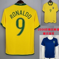 Version Of The 2006 World Cup Brazil Home And Away Retro Jersey Big Rocaca Small Roard Football Unif